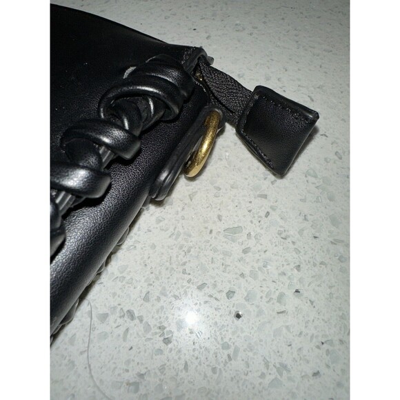 Melie Bianco Olivia Shoulder Satchel Bag Faux Leather Black Large No Strap EUC!
